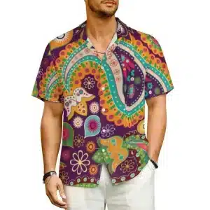 Bohemian Rhapsody Paisley Button-Up Hawaiian Shirt