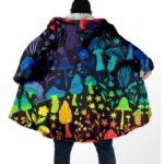 Colorful Mushroom Forest Psychedelic Rave Cloak