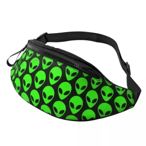 Cool Alien Pattern Green & Black Fanny Pack