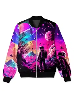 Cosmic Exploration Astronaut Journey Bomber Jacket