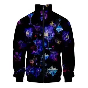 Cosmic Neon Drinks Nightlife Bomber Jacket