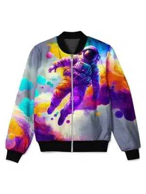 Cosmic Psychedelic Astronaut Bomber Jacket