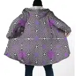 Cosmic Purple Hypnotic Starburst Psychedelic Cloak