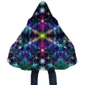 Cybernetic Starfield Luminous Grid Rave Cloak