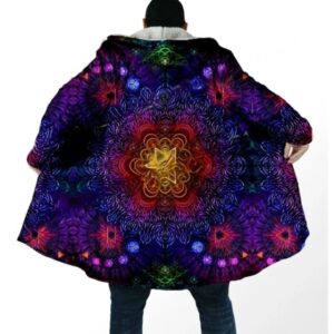 Deep Purple Cosmic Interstellar Mandala Cloak