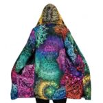 Ethereal Mandala Vibrant Cosmic Psychedelic Cloak