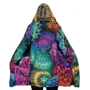 Ethereal Mandala Vibrant Cosmic Psychedelic Cloak