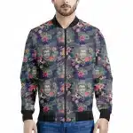 Floral Patterns Buddha Bliss Bomber Jacket