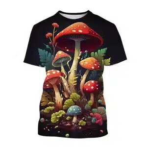 Forest Mushrooms & Foliage Fantasy T-Shirt