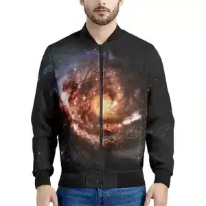 Galactic Spiral Nebula Bomber Jacket