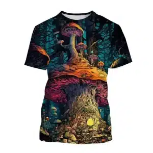 Giant Mushrooms Forest & Mystical Glow T-Shirt