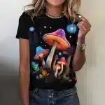 Glow Mushrooms Cosmic Fantasy Women's T-Shirt