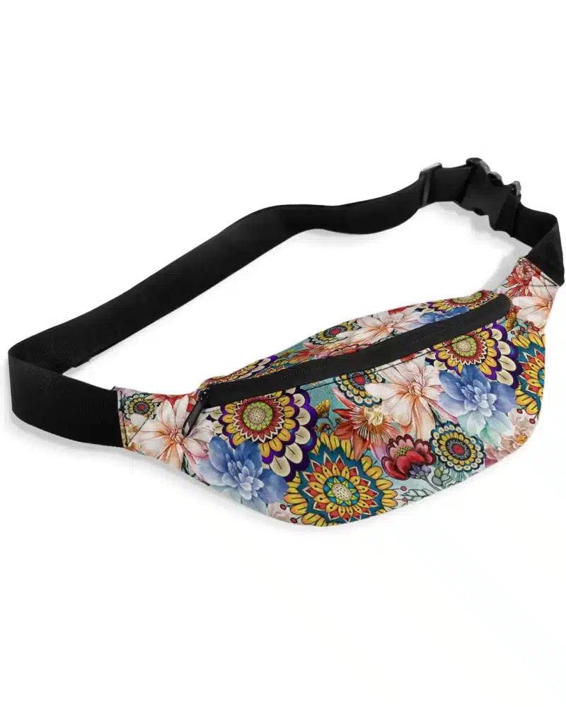 Hippie Floral Lush Garden Mandala Fanny Pack