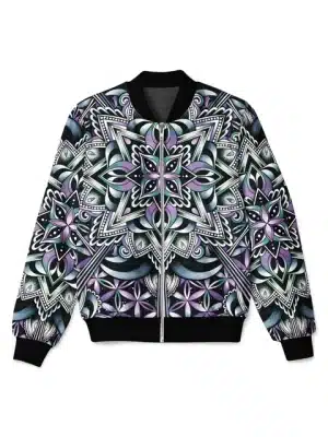 Intricate Sacred Geometry Mandala Bomber Jacket