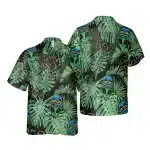 Jungle Mystery Alien Men's Button-Up Hawaiian Shirt