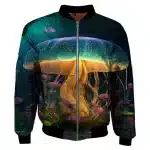 Luminescent Jellyfish Mushroom Bomber Jacket