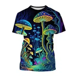 Luminous Mushroom Grove Psychedelic T-Shirt