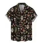 Mushroom Pattern Trippy Button-Up Hawaiian Shirt