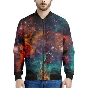 Mystic Nebula Pillars Cosmic Clouds Bomber Jacket