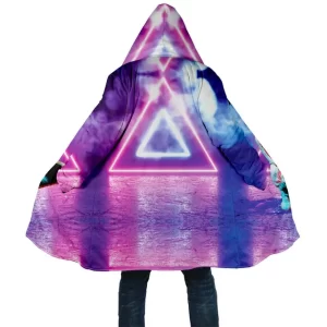 Mystic Triangle Portal Neon Trippy Rave Cloak