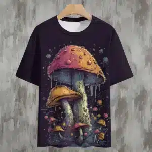 Mystical Trippy Dripping Mushrooms T-Shirt