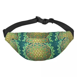 Nature-Inspired Emerald Forest Mandala Fanny Pack