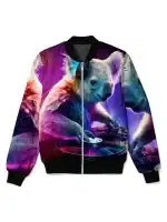 Neon DJ Koala EDM Festival Bomber Jacket