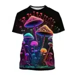 Neon Mushroom Forest & Psychedelic Glow T-Shirt