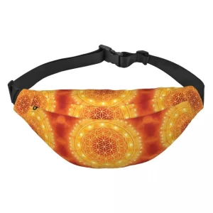 Orange and Yellow Solar Blaze Mandala Fanny Pack