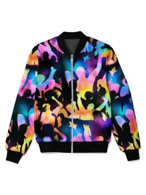 Party Crowd EDM Rave Festival Bomber Jacket