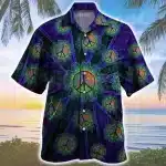 Peace Mandala Hypnotic Button-Up Hawaiian Shirt