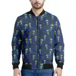 Playful Alien & UFO Fun Space Bomber Jacket