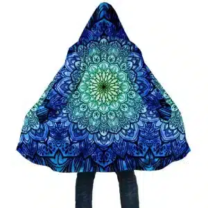 Psychedelic Deep Blue Ocean Mandala Cloak