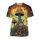 Psychedelic Mushroom Explosion Fantasy Art T-Shirt