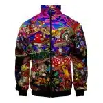 Psychedelic Mushroom Landscape Bomber Jacket