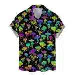 Psychedelic Mushrooms Men's Button-Up Hawaiian Shirt