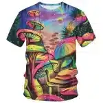 Psychedelic Neon Magic Mushrooms T-Shirt