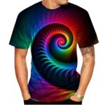 Psychedelic Rainbow Spiral Hypnotic 3D T-Shirt