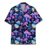 Psychedelic Shrooms Men's Button-Up Hawaiian Shirt