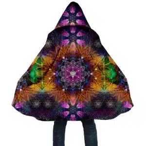 Psychedelic Starburst Mandala Kaleidoscope Cloak