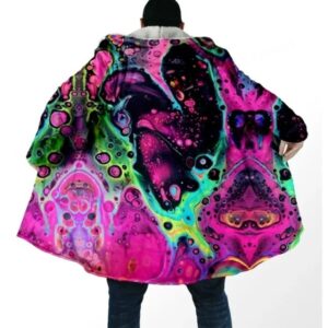 Psychedelic Vibrant Splash Vision Festival Cloak