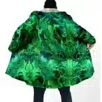 Radiant Greens and Blues EDM Rave Cloak