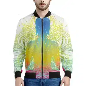 Rainbow Enlightenment Buddha Bomber Jacket