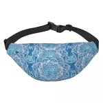 Serene Blue Frosty Mandala Tranquility Fanny Pack