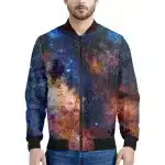 Stellar Galaxy Explosion Cosmic Space Bomber Jacket