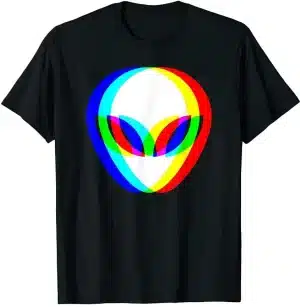 Trippy Alien Head Techno Rave EDM T-Shirt