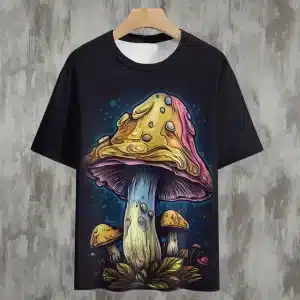 Trippy Golden Magic Mushroom T-Shirt