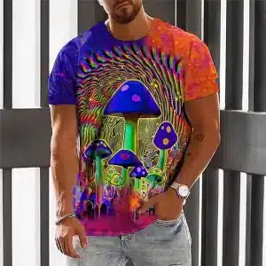 Trippy Mushroom & Hypnotic Swirls T-Shirt