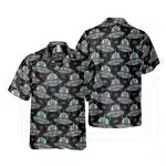 UFO Fleet Men's Graphic Button-Up Hawaiian Shirt