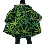 Vibrant Cannabis Leaf Pattern 420 Cloak